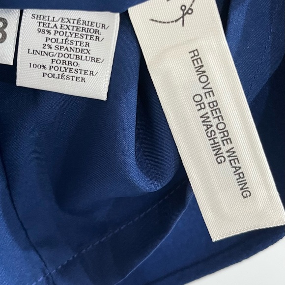 Ann Taylor Royal Blue Long Sleeve Flounce-Hem Dress - Picture 4 of 4